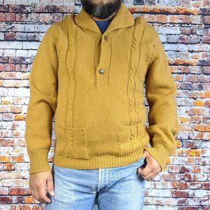 PURITAN Vintage Men's All Wool Grandpa Sweater Cardigan Size 40